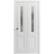 Sartodoors Solid French Door 42 x 80in, Nordic White W/ Frosted Glass, Single Regular Panel Frame Trims Handle SETE6933ID-NOR-42 - alternate 1